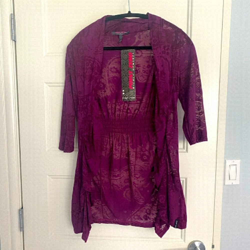 Point Zero sheer cardigan / cover up size Small